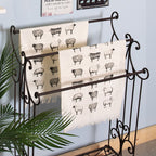 Stojak na ręczniki łazienkowe retro brązowy Clayre Eef