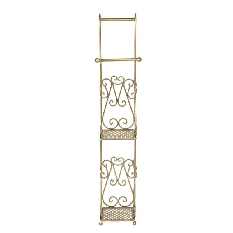 Stojak na papier toaletowy metalowy złoty Clayre Eef