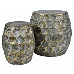 Stołek gold Line 2 szt. metalowe Belldeco