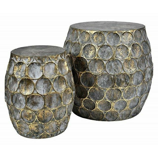 Stołek gold Line 2 szt. metalowe Belldeco