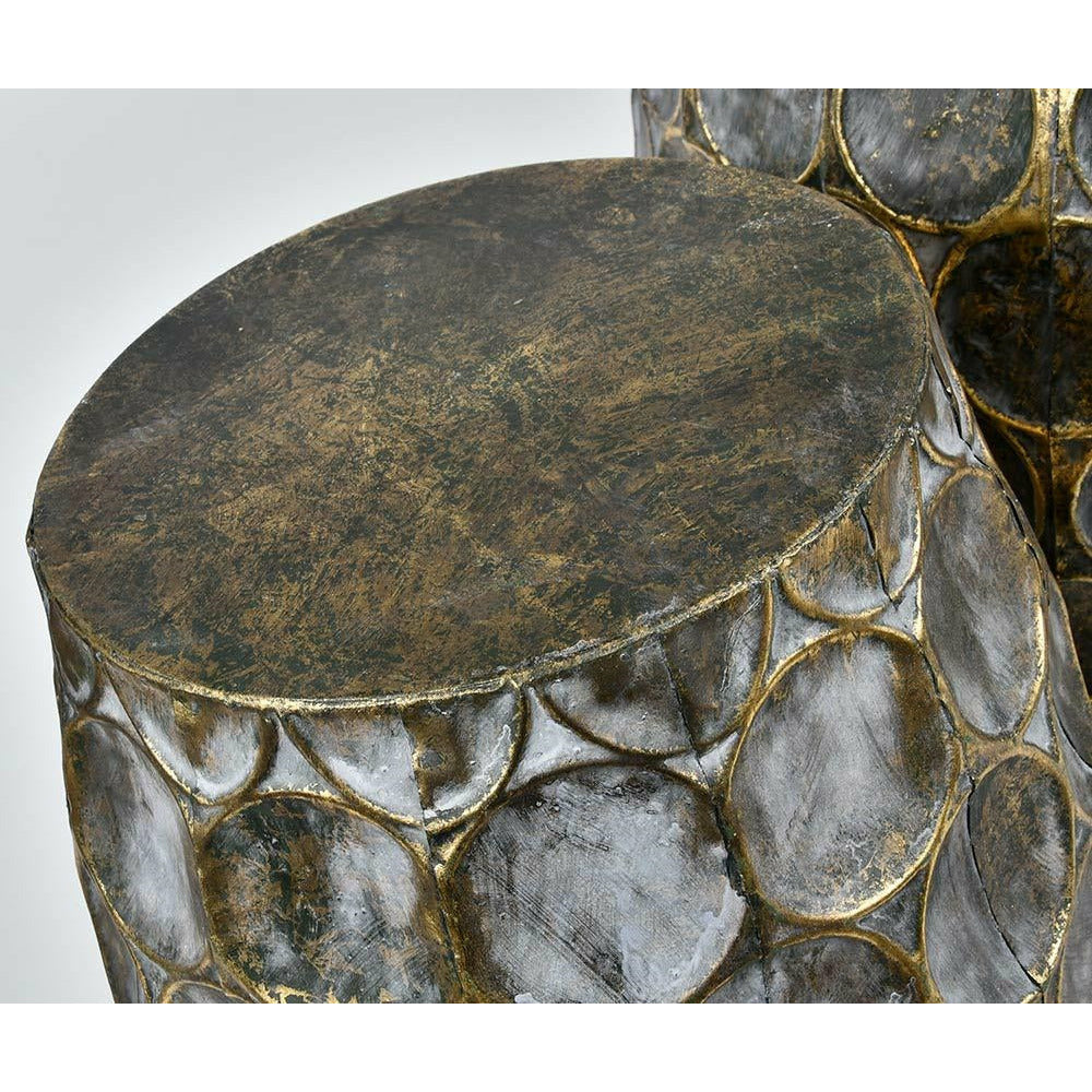 Stołek gold Line 2 szt. metalowe Belldeco