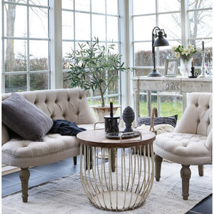 Stoliki kawowe kosze druciane 2 szt. Chic Antique