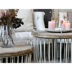 Stoliki kawowe kosze druciane 2 szt. Chic Antique