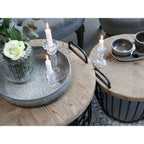 Stoliki kawowe kosze 2 szt. kosze druciane czarne Chic Antique