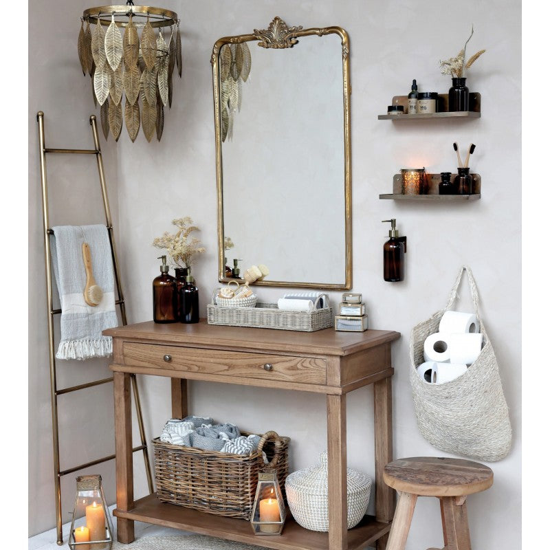 Szklany pojemnik na mydło bursztynowy A Chic Antique