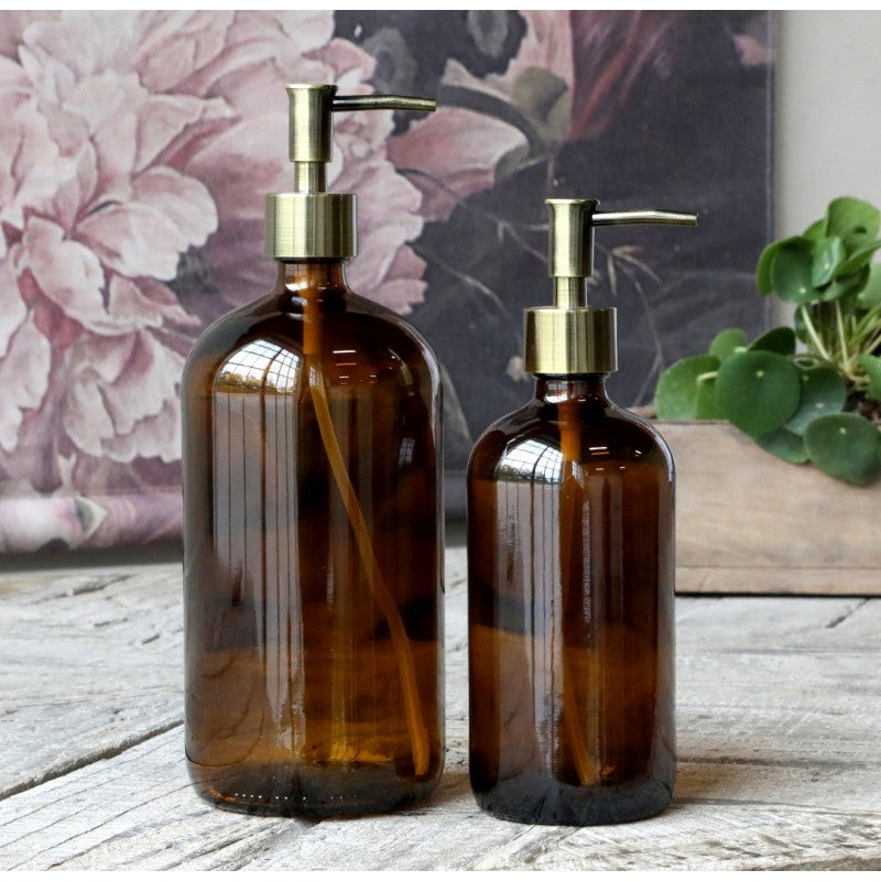 Szklany pojemnik na mydło bursztynowy B Chic Antique