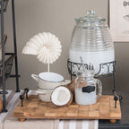 Taca drewniana mango z metalowyni uchwytami Loft Clayre Eef