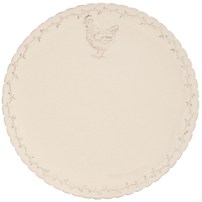 Talerz obiadowy ceramiczny kura Country Clayre Eef