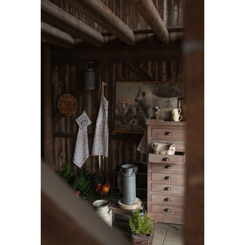 Talerz obiadowy ceramiczny kura Country Clayre Eef