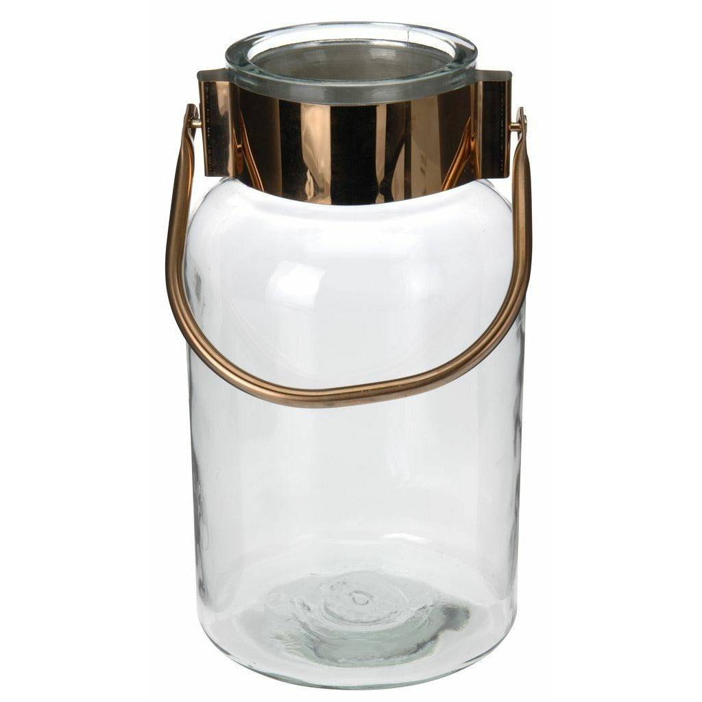 Wazon szklany miedziany