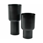 Wazon czarny metalowy Nero mały  Belldeco