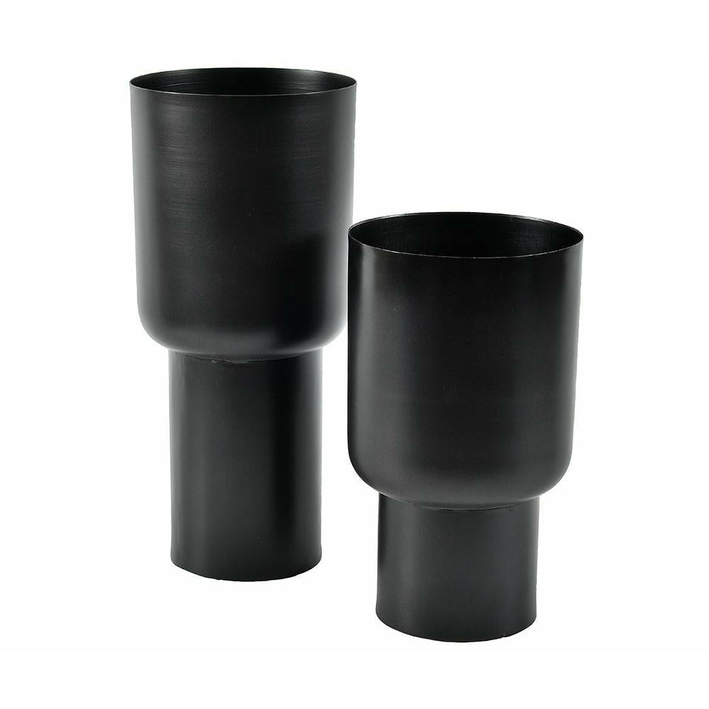 Wazon czarny metalowy Nero mały  Belldeco