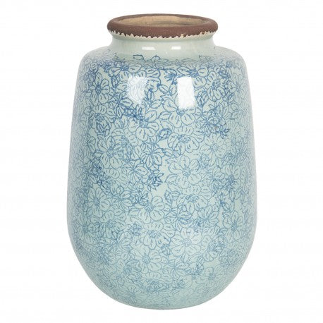 Wazon ceramiczny niebieskie kwiaty Clayre Eef