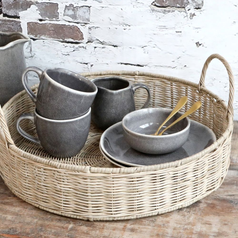 Rattanowa taca Chic Antique okrągła