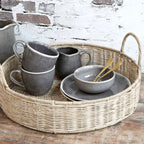 Rattanowa taca Chic Antique okrągła