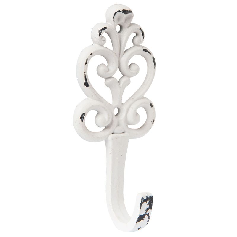 Wieszak na ręczniki żeliwny biały Clayre Eef