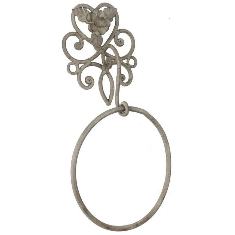 Wieszak na ręczniki Róża Beżowy kółko Clayre Eef