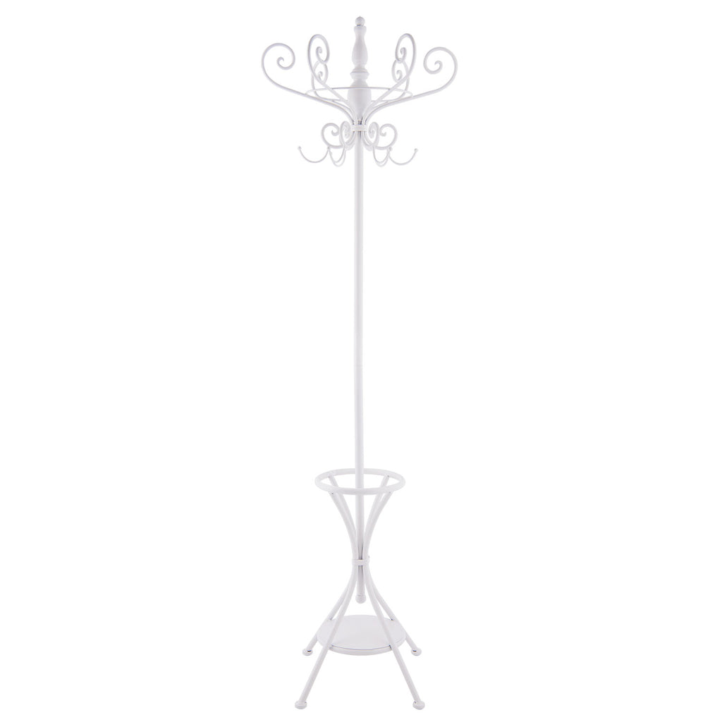 Wieszak stojący metalowy biały Clayre Eef