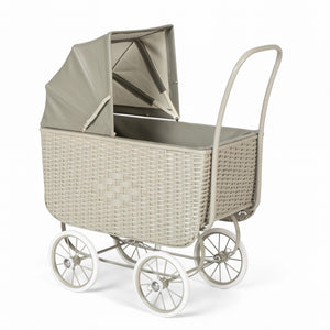 Wózek Doll Pram - Rattan grey by Astrup