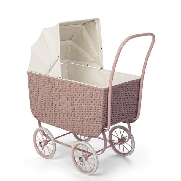 Wózek Doll Pram - Rattan Rose by Astrup