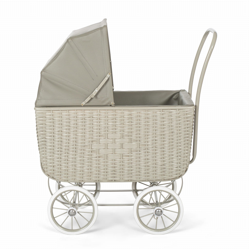 Wózek Doll Pram - Rattan grey by Astrup