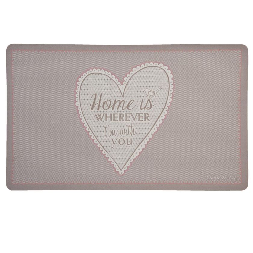 Wycieraczka do domu szara serce wewnętrzna Clayre Eef