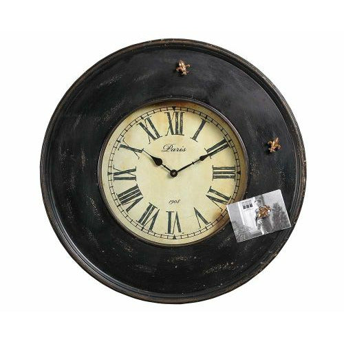 Zegar ścienny Rustic rama z magnesami Belldeco