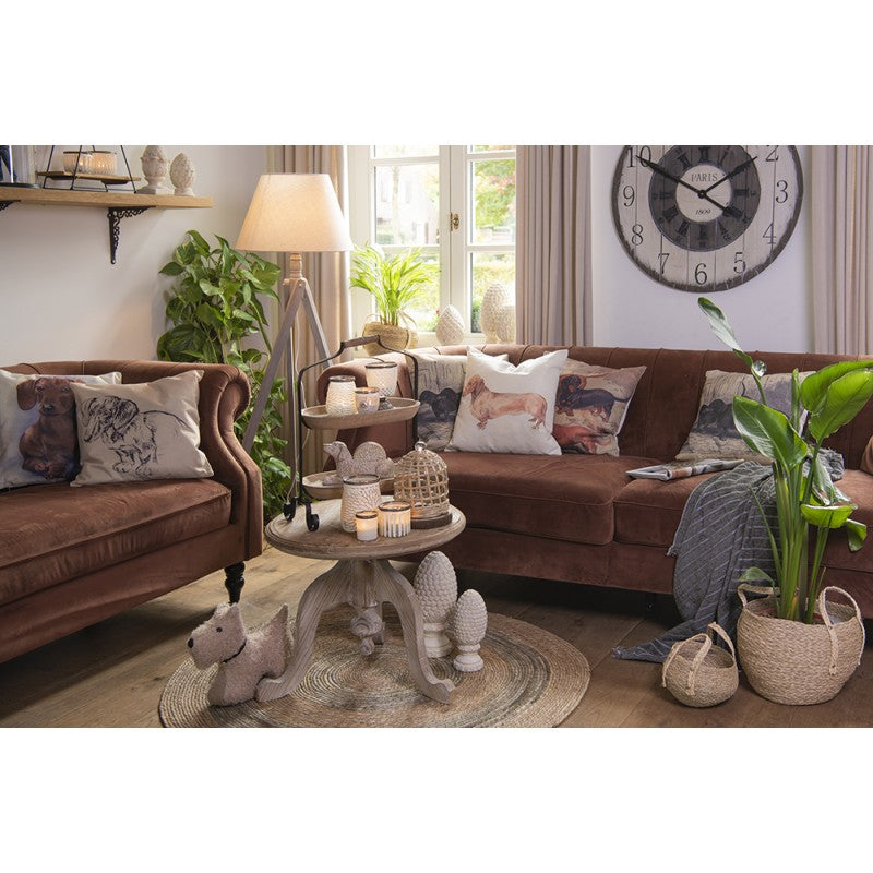 Zegar ścienny duży do salonu drewniany 80 cm Clayre Eef