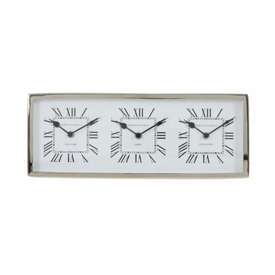 Zegal srebrny nikiel stojący 3 czasowy Light Living