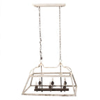 Żyrandol podłużny kolonialny drewniany Clayre Eef