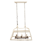 Żyrandol podłużny kolonialny drewniany Clayre Eef