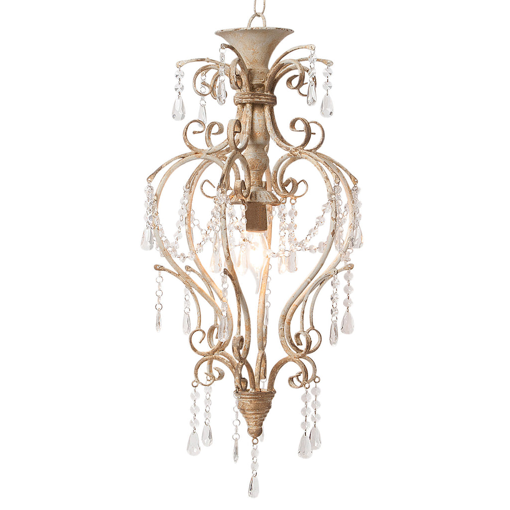 Żyrandol z kryształkami shabby Clayre Eef