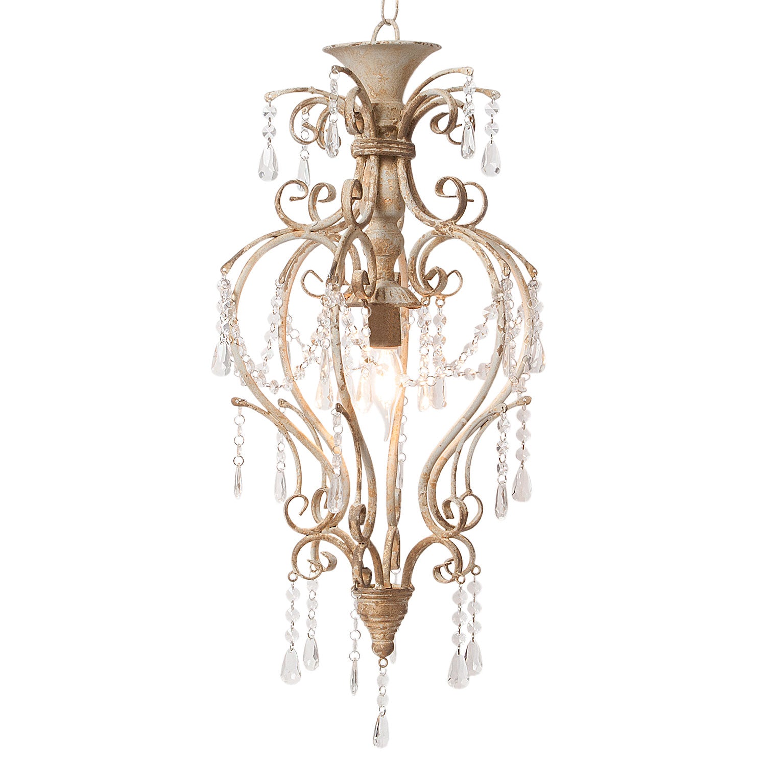 Żyrandol z kryształkami shabby Clayre Eef