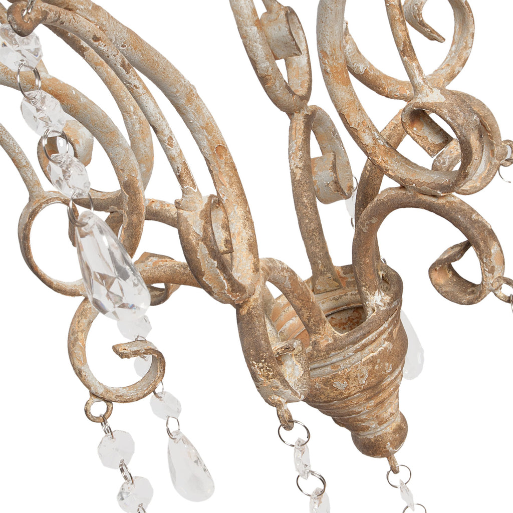 Żyrandol z kryształkami shabby Clayre Eef