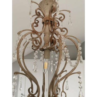 Żyrandol z kryształkami shabby Clayre Eef