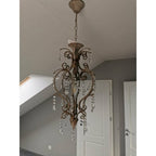 Żyrandol z kryształkami shabby Clayre Eef