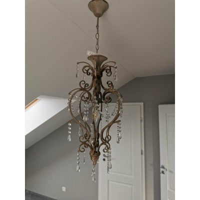 Żyrandol z kryształkami shabby Clayre Eef